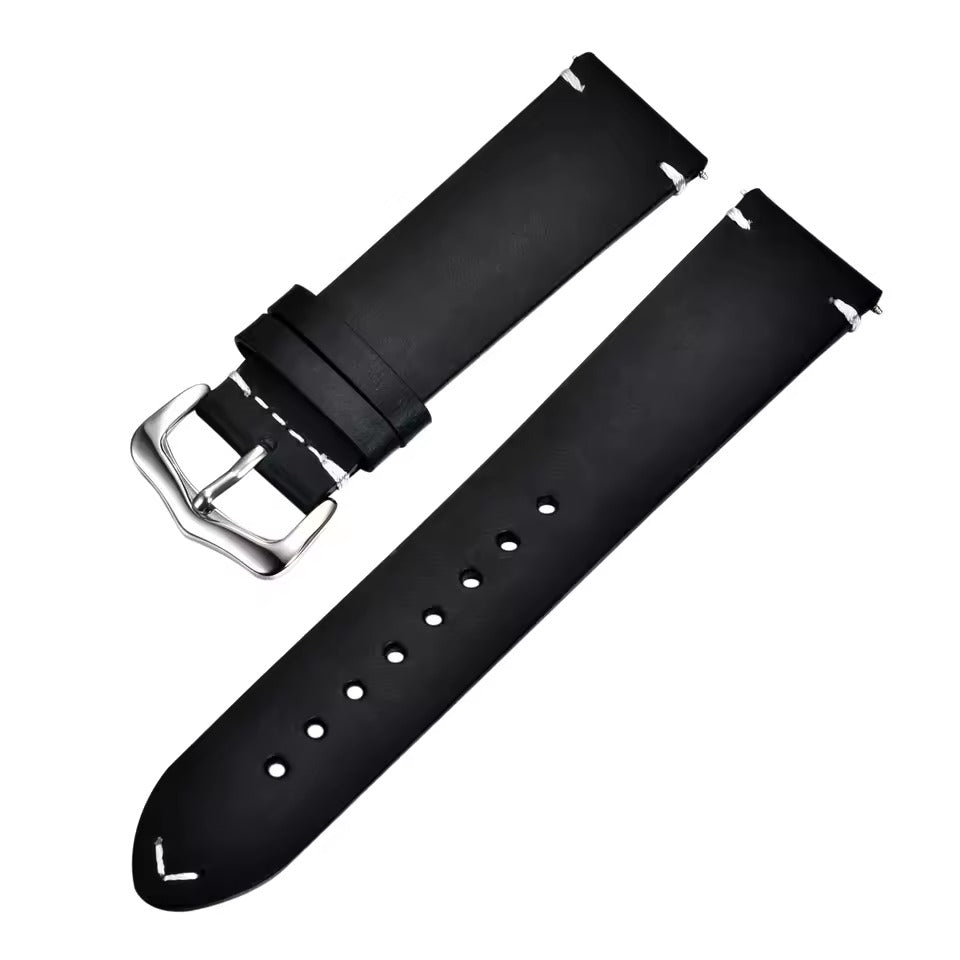 Vintage Black Leather Strap (20mm)